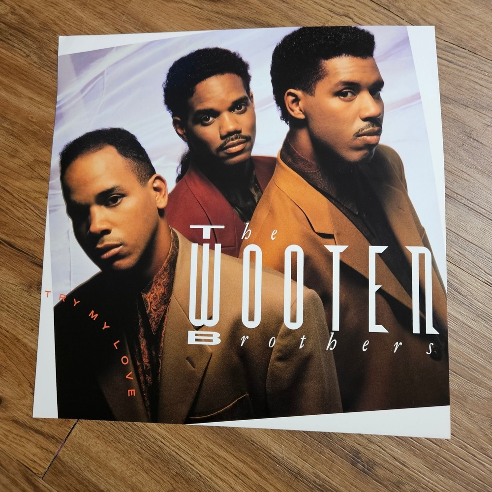 The Wooten Brothers Try My Love 1990 Promo Flat Album Poster 12x12 A&M Soul D/S
